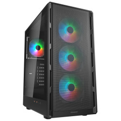 COUGAR Kućište AIRFACE PURE RGB Srednji Toranj, RGB osvjetljenje, Crno, Stakleni panel - thumbnail 1