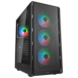 COUGAR Kućište AIRFACE PURE RGB Srednji Toranj, RGB osvjetljenje, Crno, Stakleni panel - thumbnail 1