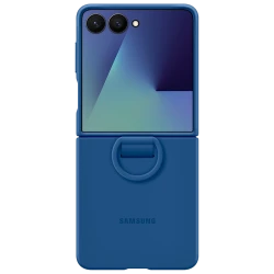 Samsung Silikonska maska s prstenom za Galaxy Z Flip7 Plava, zaštita, udobno držanje, moderan dizajn, jednostavno korištenje - thumbnail 3