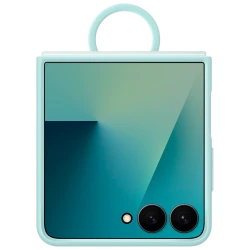 Samsung Silikonska maska s prstenom za Galaxy Z Flip7 Mint, zaštita, udobno držanje, lagana, moderan dizajn - thumbnail 1
