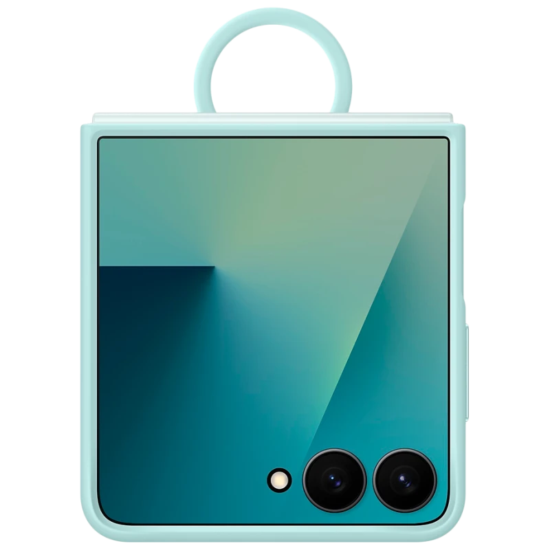 Samsung Silikonska maska s prstenom za Galaxy Z Flip7 Mint, zaštita, udobno držanje, lagana, moderan dizajn - image 1