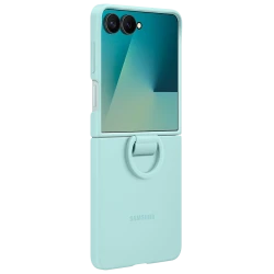Samsung Silikonska maska s prstenom za Galaxy Z Flip7 Mint, zaštita, udobno držanje, lagana, moderan dizajn - thumbnail 5