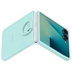 Samsung Silikonska maska s prstenom za Galaxy Z Flip7 Mint, zaštita, udobno držanje, lagana, moderan dizajn - thumbnail 6