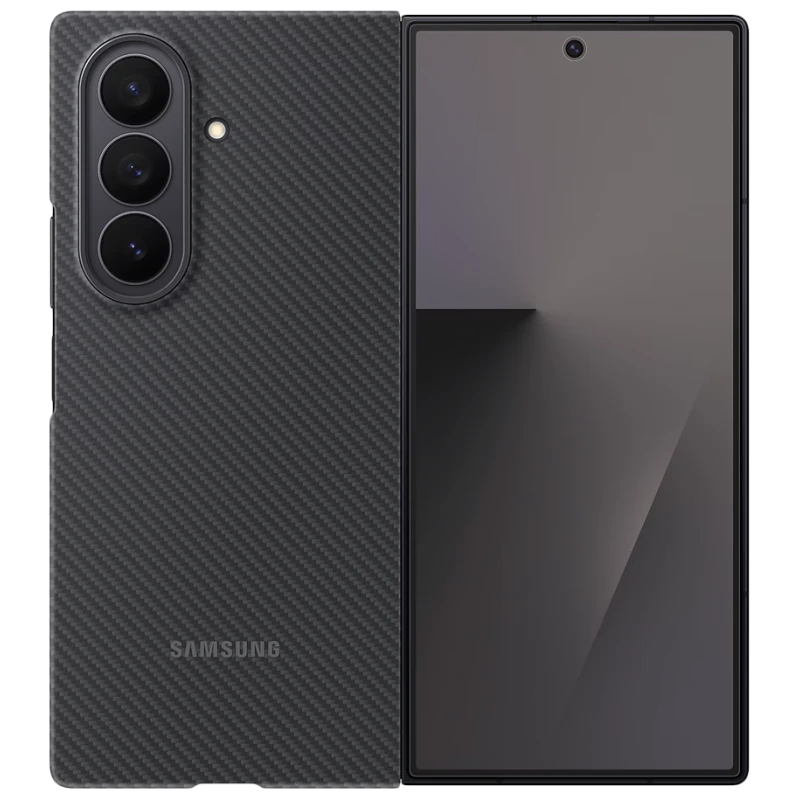 Samsung Maskica za Galaxy Z Fold7 Carbon Shield Crna, ultra tanka, izdržljiva, zaštita od ogrebotina, premium dizajn - image 1