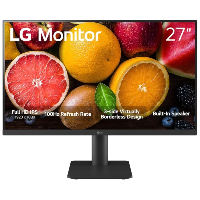 LG 27'' 27MS550-B FHD 100HzIPS, 5ms, 250cd, 2xHDMIVESA 75x75, Tilt, Height, - image 1