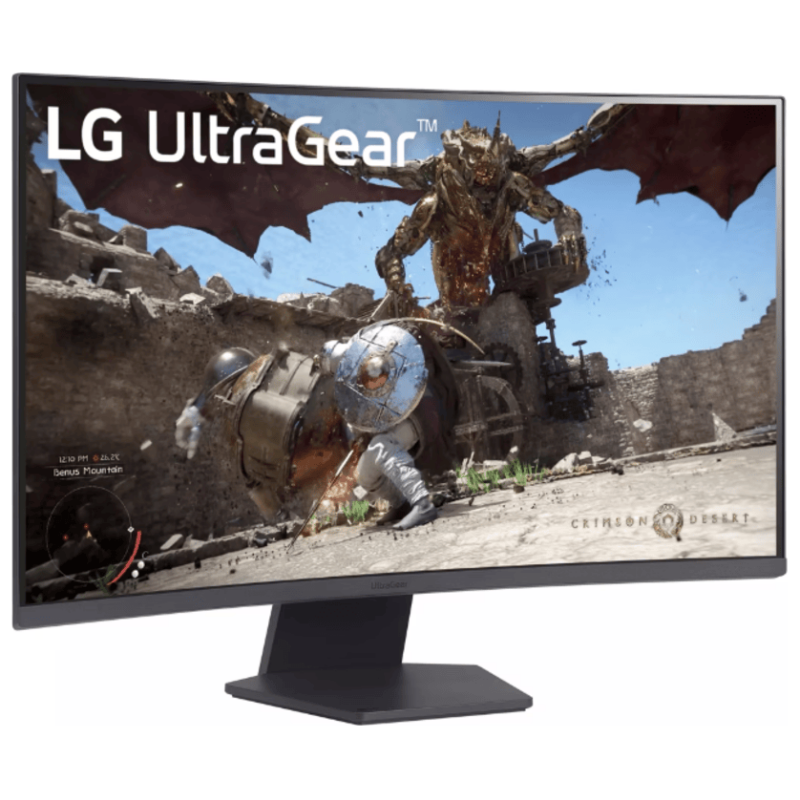 LG 32" UltraGear 32GS60QC-BCurved, VA, QHD, 300cd, 1ms180Hz, 3000:1, 2xHDMI, DP, Tilt - image 1