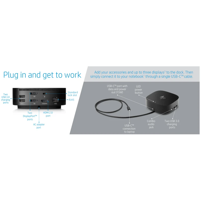 HP USB-C Dock G5 docking statiHP USB-C Dock G5 docking statiHP USB-C Dock G5 docking station - image 1
