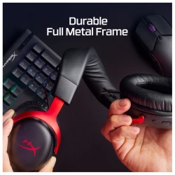 HyperX Cloud III WirelessGaming Headset (Black-Red) - thumbnail 4