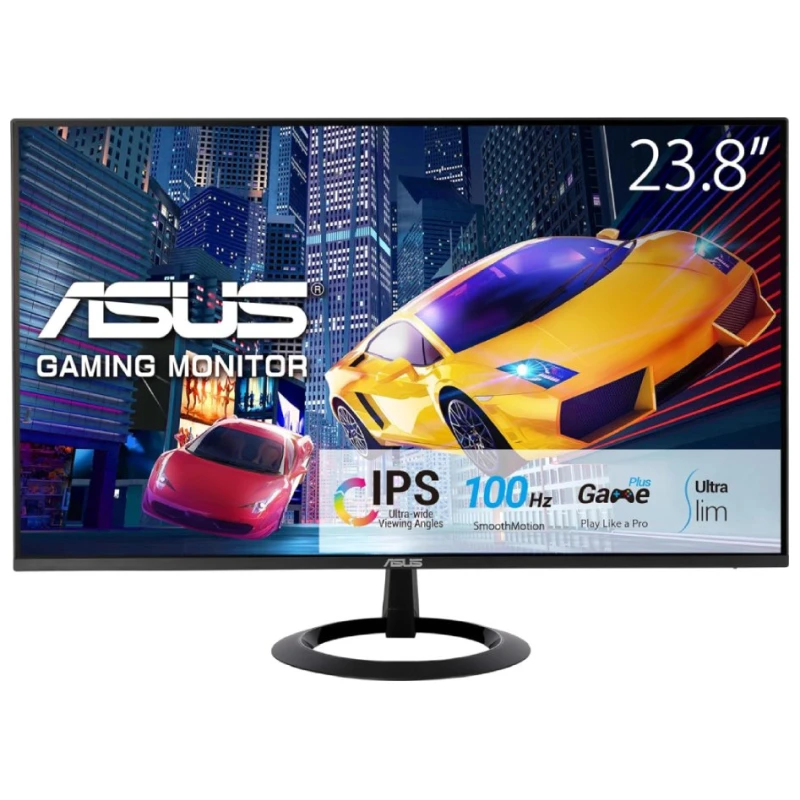 Asus 24" VZ24EHF Eye Care 1ms23.8"IPS,FHD,250cd,100Hz,HDMI,Gaming, Tilt +23-5.VESA 75x75, crna boja - image 1