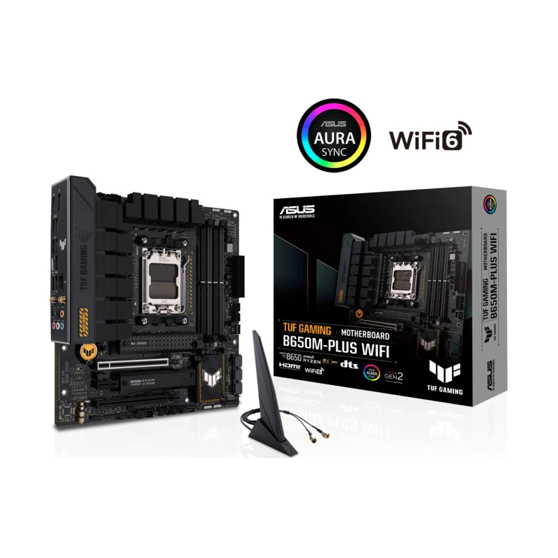 ASUS MB TUF GAMING B650M-PLUSWIFI, AM5, 4x DDR5, DP, HDMI,2x M.2, 4x SATA, 8xUSB, mATX - image 1
