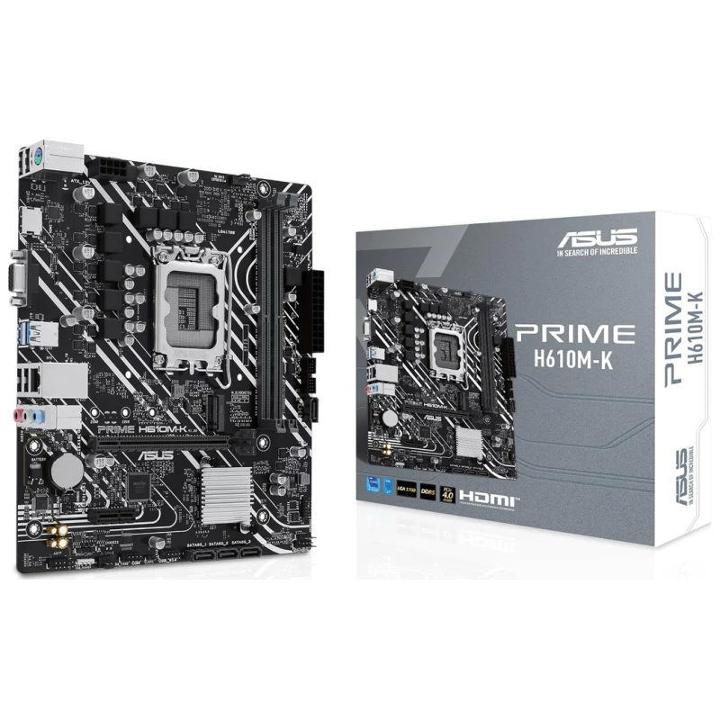 ASUS MB PRIME H610M-KLGA 1700, 2x DDR5,1x M.2,6xUSB1x VGA, 1x HDMI, mATX - image 1