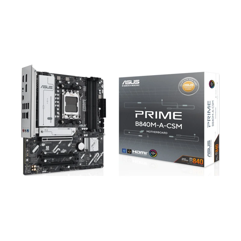 ASUS MB PRIME B840M-A-CSMAM5, 4x DDR5, 3x M.2, 7x USB2x DP, 1x HDMI, mATX - image 1