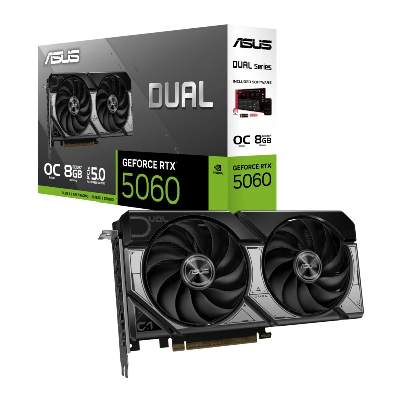 ASUS VGA DUAL-RTX5060-O8G 8GB GDDR7 OC, 128-bit, 3x DP, 1x HDMI - image 1