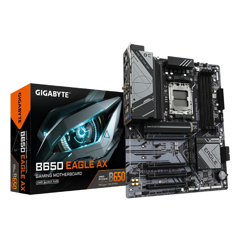 Gigabyte MB B650 EAGLE AXAM5; 4xDDR5; up to 256GB,(up to 8000MHz); 4x SATA,3xM.2, DP, HDMI - image 1