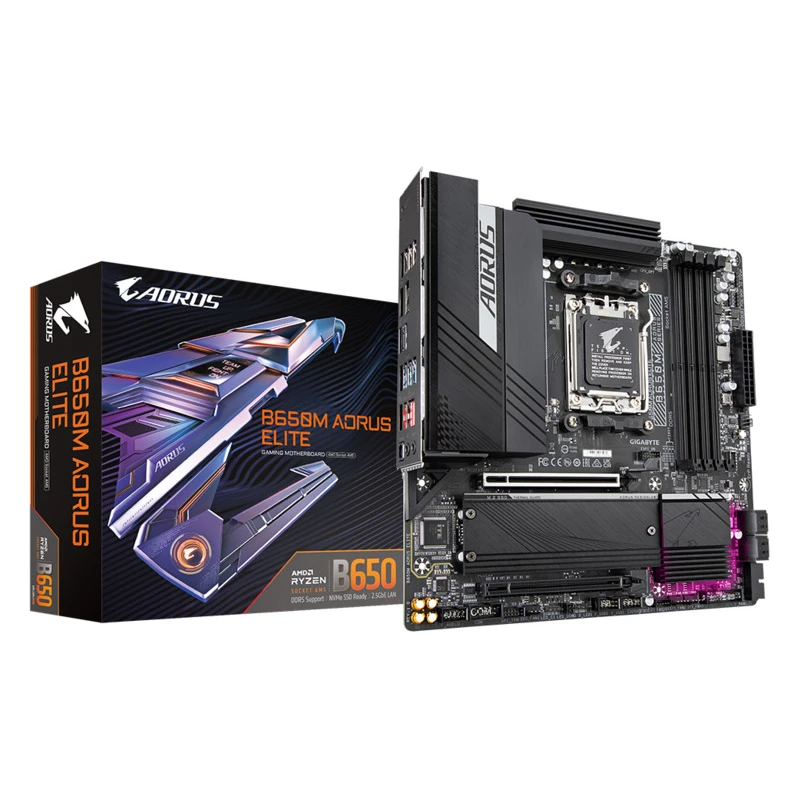Gigabyte MB B650M AORUS ELITEAM5; 4xDDR5; 2xM.2;4xSATA, 11x USB,HDMI,DP, microATX - image 1