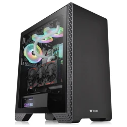 Thermaltake S300 TG Mid tower case, tempered glass, 1x standard fan 120mm - thumbnail 1