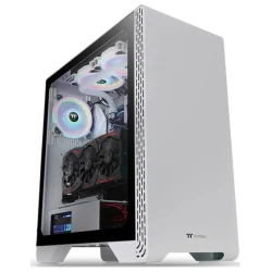 Thermaltake S300 TG Snow Mid tower case, bijela boja, 1x Standard fan 120mm - thumbnail 1