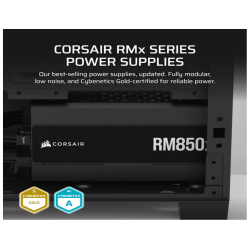 Corsair PSU 850W RM850xGold, Fully Modular, 12V-2x68xSATA, 3xPCIe, ATx 3.1, PCIe 5.1 - thumbnail 4