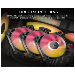 CORSAIR TITAN 360 RX LCD AIOLiquid CPU Cooler, Black,RX120LGA1851, LGA1700, AM5, AM4 - thumbnail 6