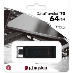 Kingston FD 64GB USB-CUSB 3.2 Gen 1 speedsPortable and simple design - thumbnail 2