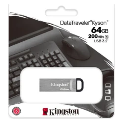 Kingston FD 64GB DTKN USB3.2DataTraveler KysonStylish Capless Metal Case,200MB/s read - thumbnail 3