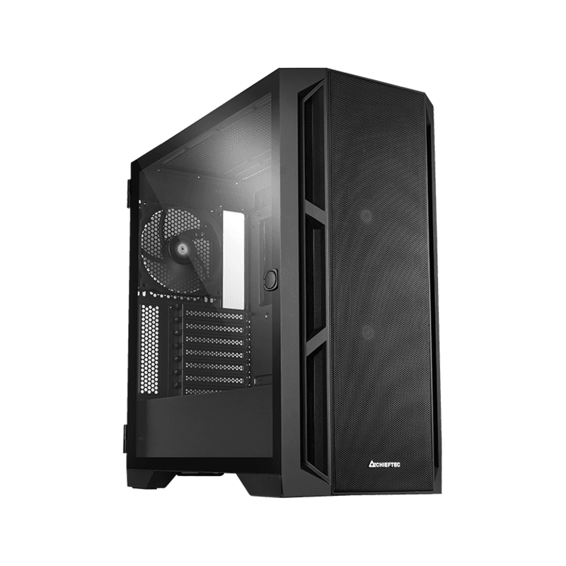 Chieftec Apex Air Case3x140mm PWM fans, E-ATXmesh front, tempered glass side - image 1
