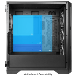 Chieftec Apex Air Case3x140mm PWM fans, E-ATXmesh front, tempered glass side - thumbnail 5