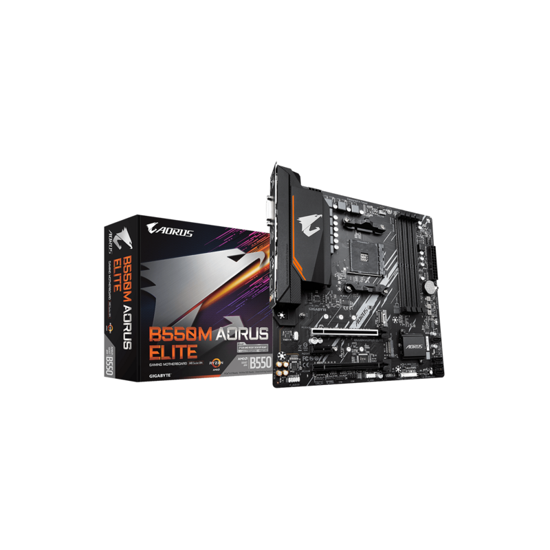 GIGABYTE MB B550M AORUS ELITEAMD B550;AM4;4xDDR4DVI,HDMI,RAID;micro ATX - image 1
