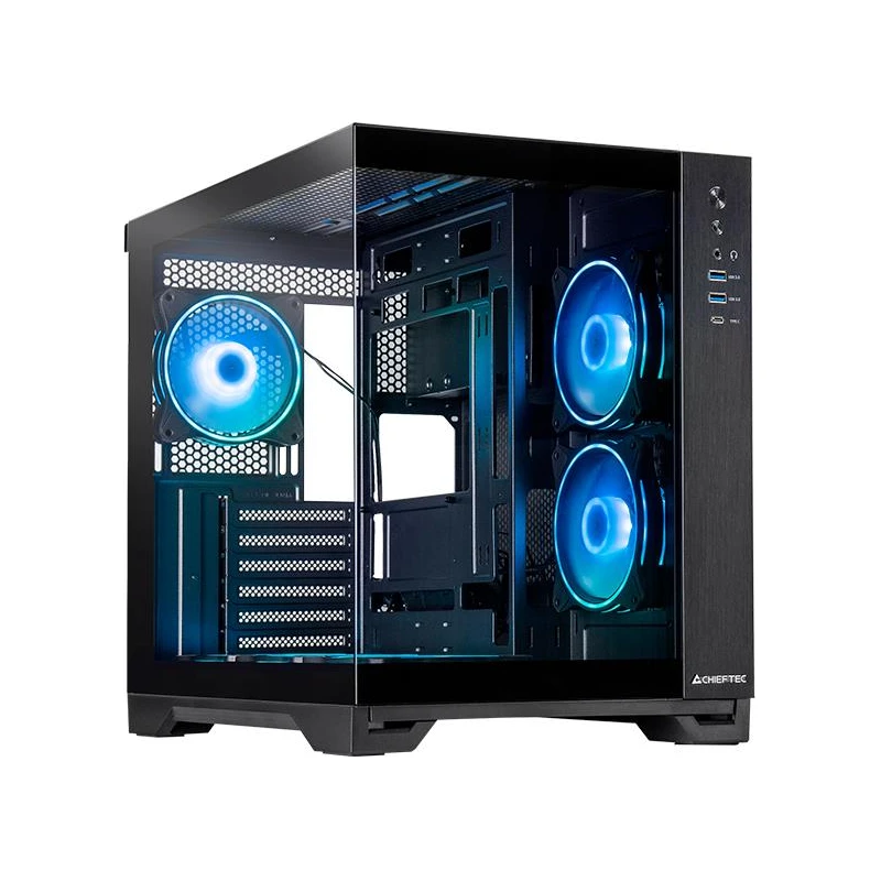 Chieftec Visio Dual Case6x120mm A-RGB, ATX, Temepered360mm radiator, 175mm CPU, 410mm GPU - image 1