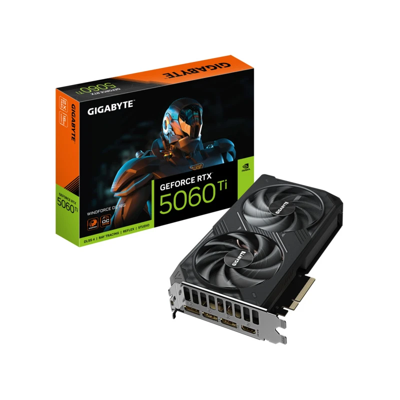 Gigabyte 5060 Ti Windforce OC16GB GDDR7, 128-bit,3x DP, 1x HDMI - image 1