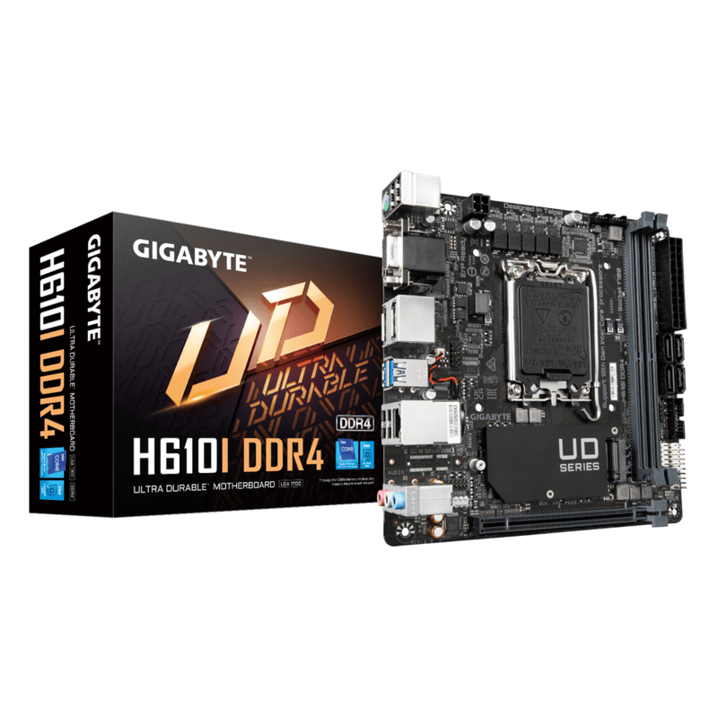 Gigabyte MB H610I DDR4LGA 1700; PCIe 4.0; Intel H6104xDDR4,VGA,HDMI,2xDP, mini ITX - image 1