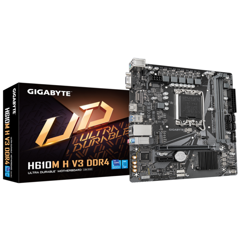 Gigabyte MB H610M H V3 DDR4LGA1700; 2xDDR4; M.2, 4xSATA6xUSB; VGA, HDMI; mATX - image 1