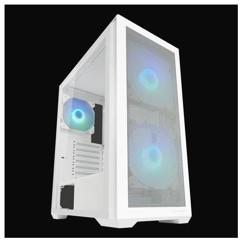 LC-Power Case Gaming 717WMeshwork_L Light, White,2x 140mm fan, 1x 120 mm fan - image 1