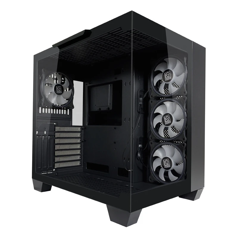 LC-Power Case Gaming 809BE-ATX, ATX, Micro ATX, MiniITX4x 120mm ARGB fans, tempered glass - image 1