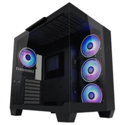 LC-Power Case Gaming 809BE-ATX, ATX, Micro ATX, MiniITX4x 120mm ARGB fans, tempered glass - thumbnail 3