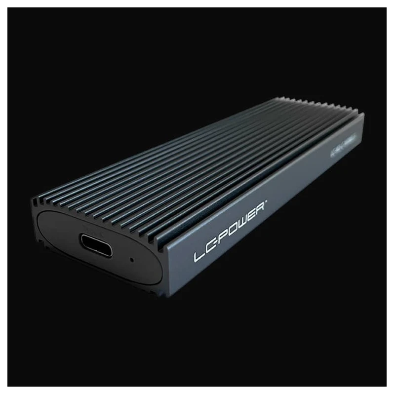 LC-Power SSD M.2 Enclosure Black, USB-C (USB 3.2 Gen2x1) - image 1