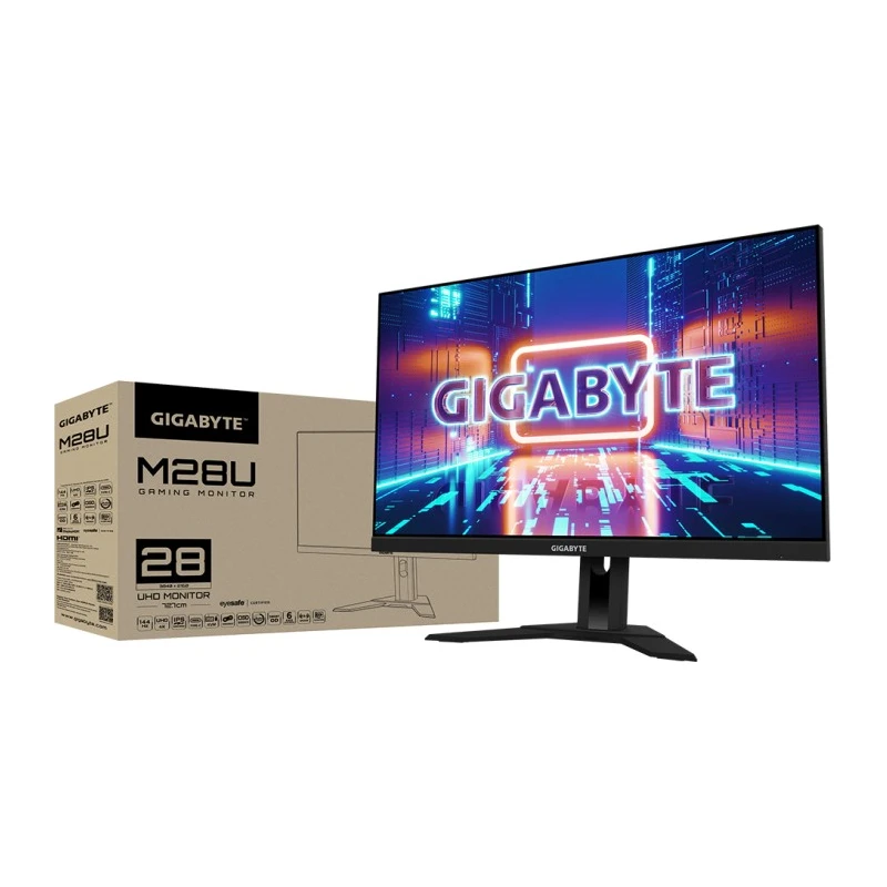 Gigabyte MONITOR 28" M28USS IPS/4K/1ms/300cd/144HzHDMI/DP/USB/Speakers/Height - image 1