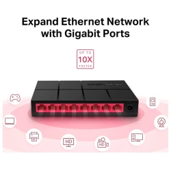 Mercusys MS108G Desktop Switch8-Port 10/100/1000 - thumbnail 4