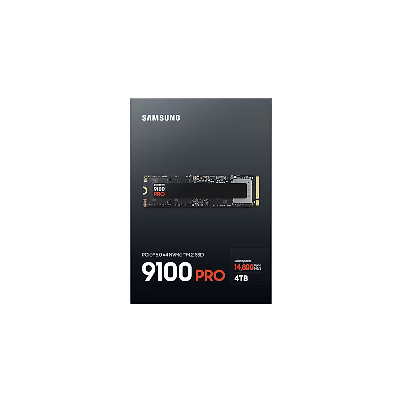 Samsung SSD 9100 PRO 4TB NVMeM.2,PCIe 5.0 x414700MB/s read,13400MB/s write - image 1