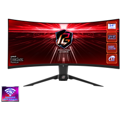 ASROCK MONITOR PG34WQ15R2B 34"CURVED GAMING;WQHD;165Hz;1ms;2xHDMI,DP;Speaker,High,Swivel,Tilt,WiFi - thumbnail 1