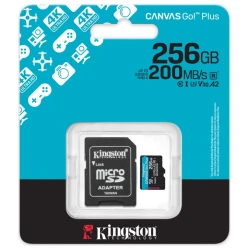 Kingston microSD 256GBCanvasGoPlus, Gen4r/w:200MB/s/160MB/s,with adapter - thumbnail 2