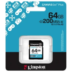 Kingston SD 64GB CanvasGoPlusSDXC,r/w:200/100MB/sDSLRs, mirrorless cameras, 4K video - thumbnail 2