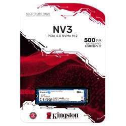 Kingston SSD 500GB NV3NVMe PCIe Gen 4.0x4R/W : 5000/3000MB/s - thumbnail 1