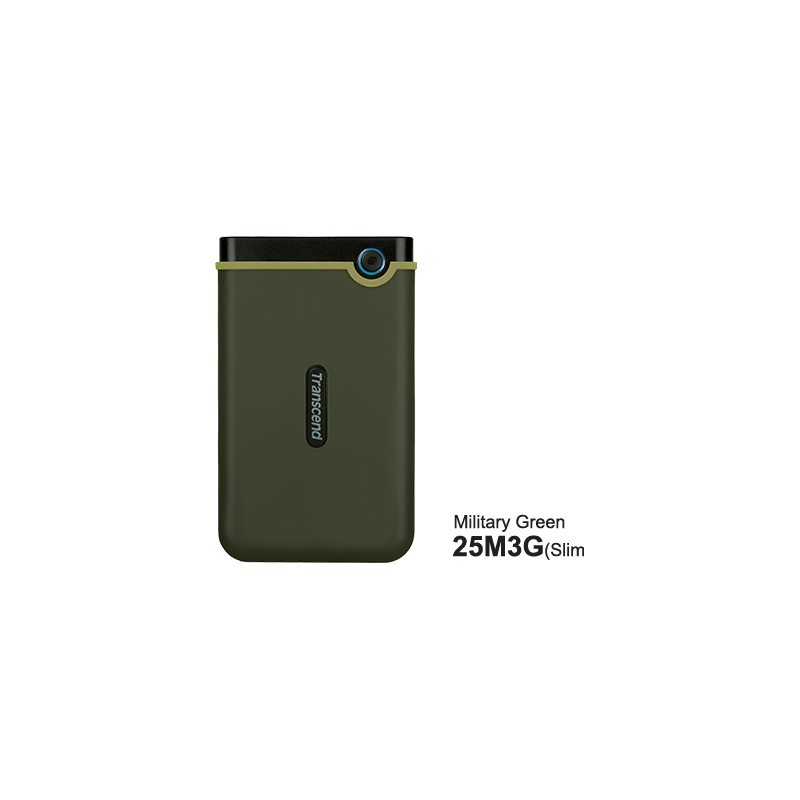 Transcend HDD 1TB StoreJet M3Portable,USB 3.1,anti-shock,Military Green - image 1