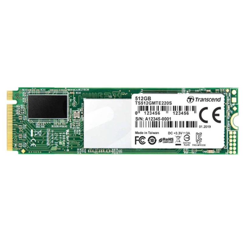 Transcend SSD 512GB M.2 NVMePCIe Gen3 x4,3,500/2500 MB/s - image 1