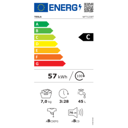 TESLA Veš Mašina WF71230T  7Kg ,1200obr/min  16 programa ,Inverter Motor - thumbnail 3