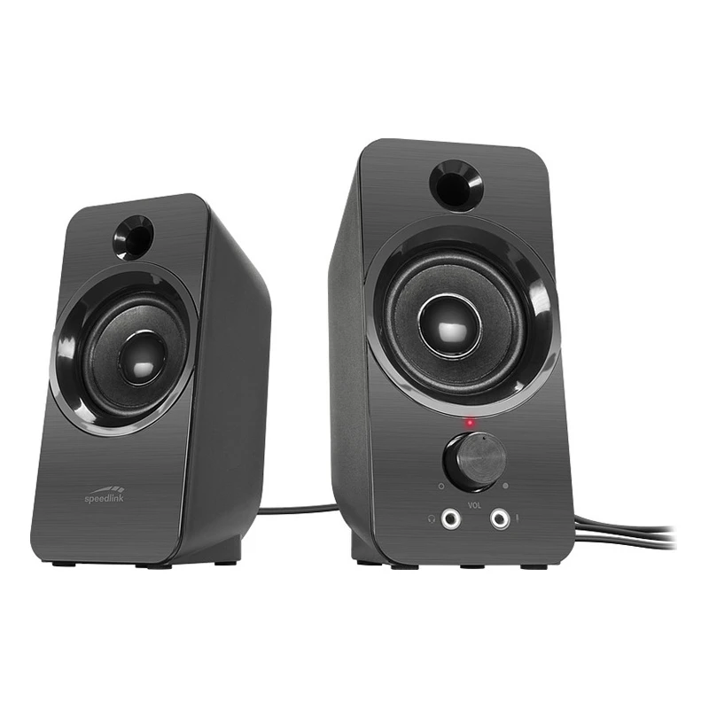 Zvučnici 2.0 SPEEDLINK DAROC Stereo Speaker, black, SL-810005-BK - image 1