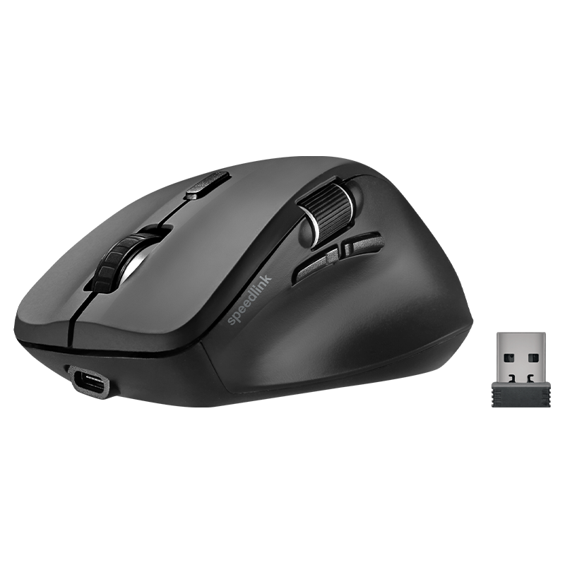Miš SPEEDLINK LIBERA Rechargeable, wireless + bluetooth, Silent, rubber-black, SL-630021-RRBK - image 1