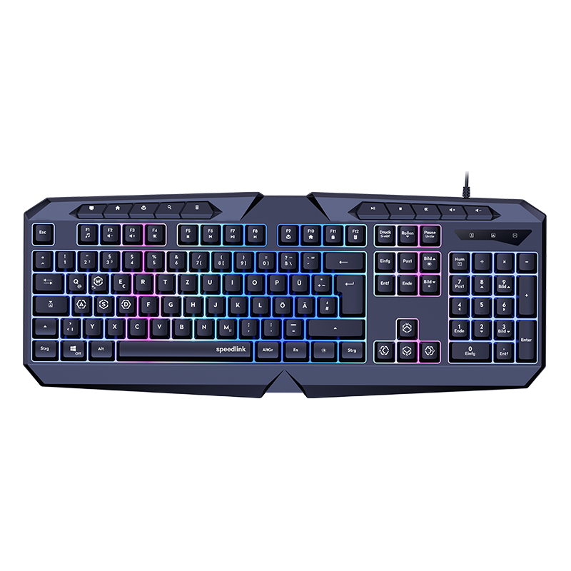 Tastatura SPEEDLINK LUDICIUM RGB Rainbow Gaming Keyboard, black - US Layout, SL-670004-BK-US - image 1