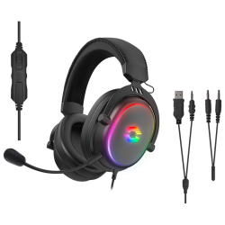 Slušalice sa mikrofonom SPEEDLINK CONUX RGB Stereo Gaming Headset - for PC/PS5/PS4/Xbox SeriesX/S/Switch 2/Switch/OLED/Lite , black, SL-860017-BK - thumbnail 1